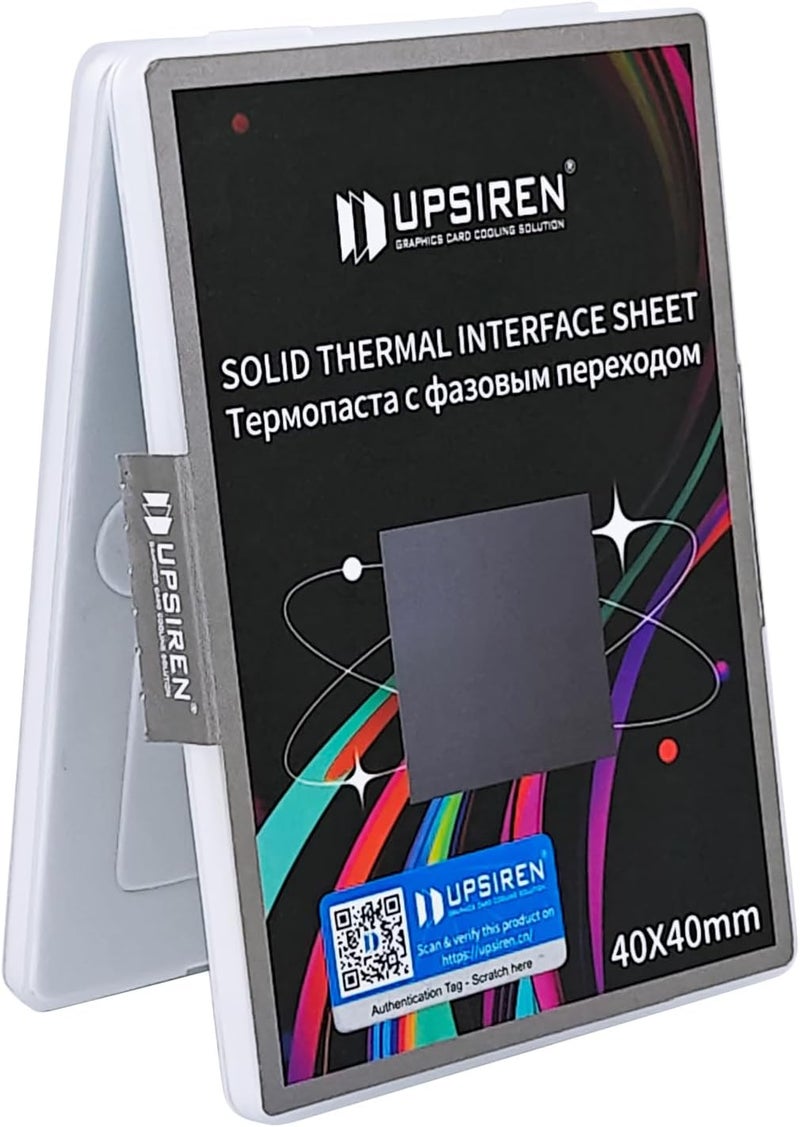 UPSIREN PCM-1 Phase Change GPU Thermal Pad, High Conductive Silicone Grease 8.5W/mK CPU Thermal Paste for PS5 Steam Deck CPU GPU SSD M.2 Laptop (40 * 40 * 0.25MM) - Image 2